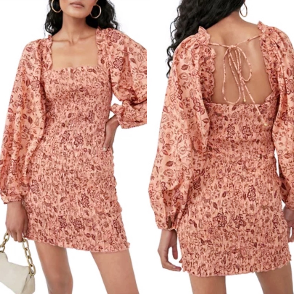 Free People Floral Mini Dress